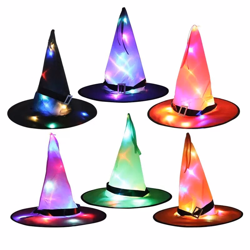 Halloween Decorations LED Wizard Hat