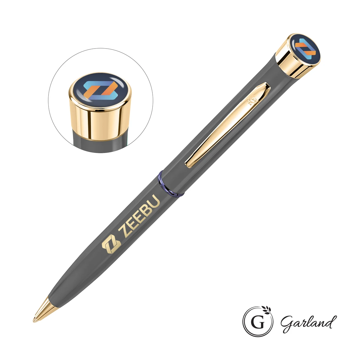 Garland® Recycled Custom Ballpoint Twist Pen - Gold Accent 1