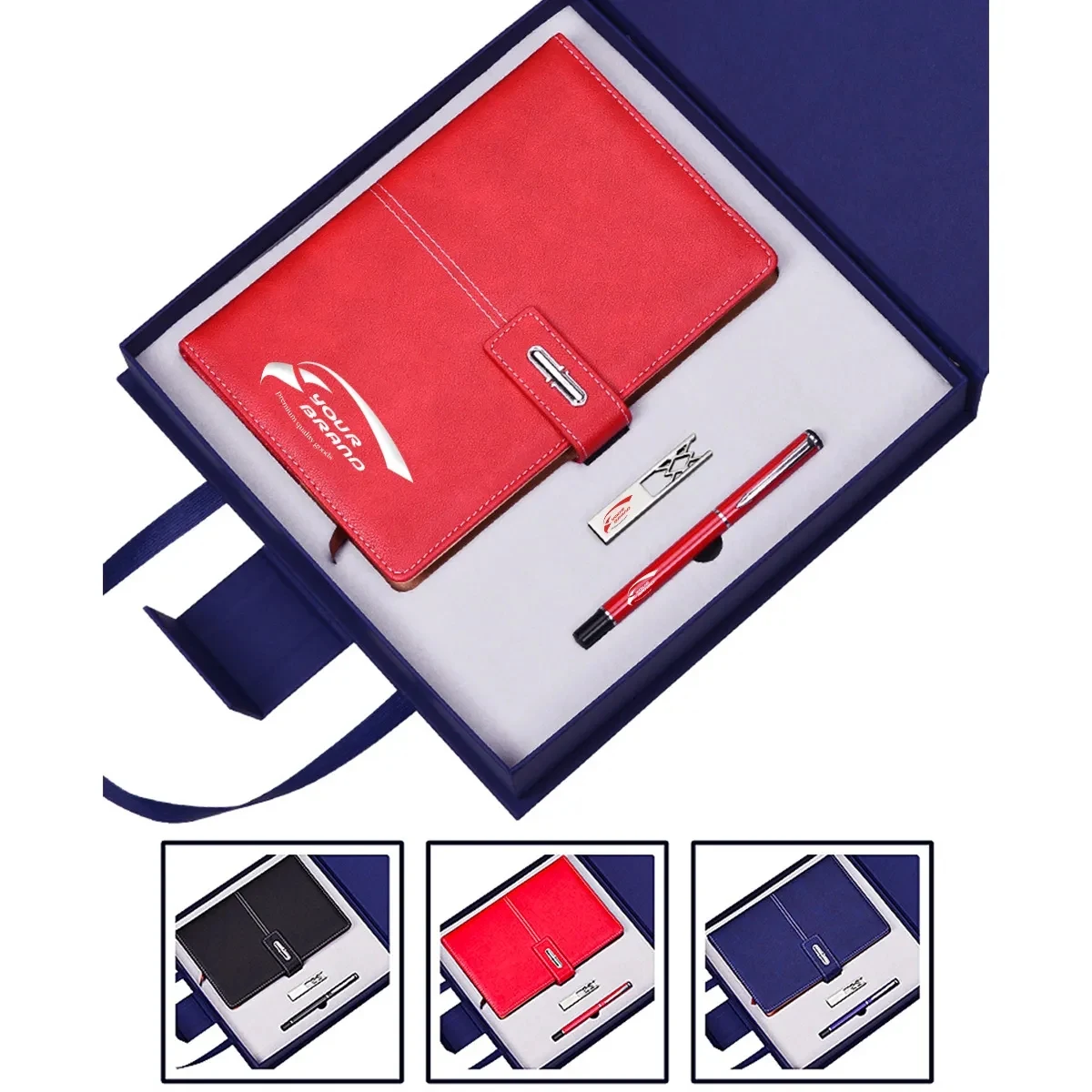 Business Team Gift Sets W/ Cup Umbrella Notebook Pen U Disk 1