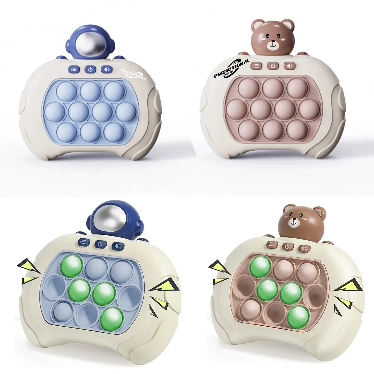 Fast Push Bubble Stress Pop Light Up Handheld Game 1