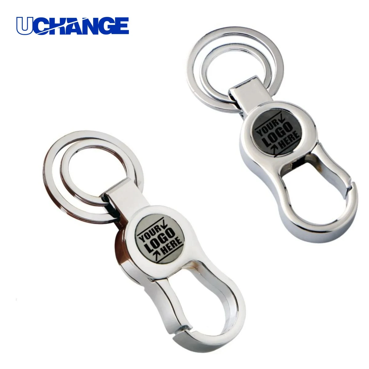 Double Ring Metal Buckle Keychain 1