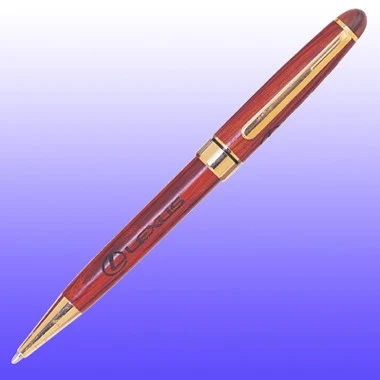 STANDARD ROSEWOOD PEN WITH GOLD PLATED FINDING 1