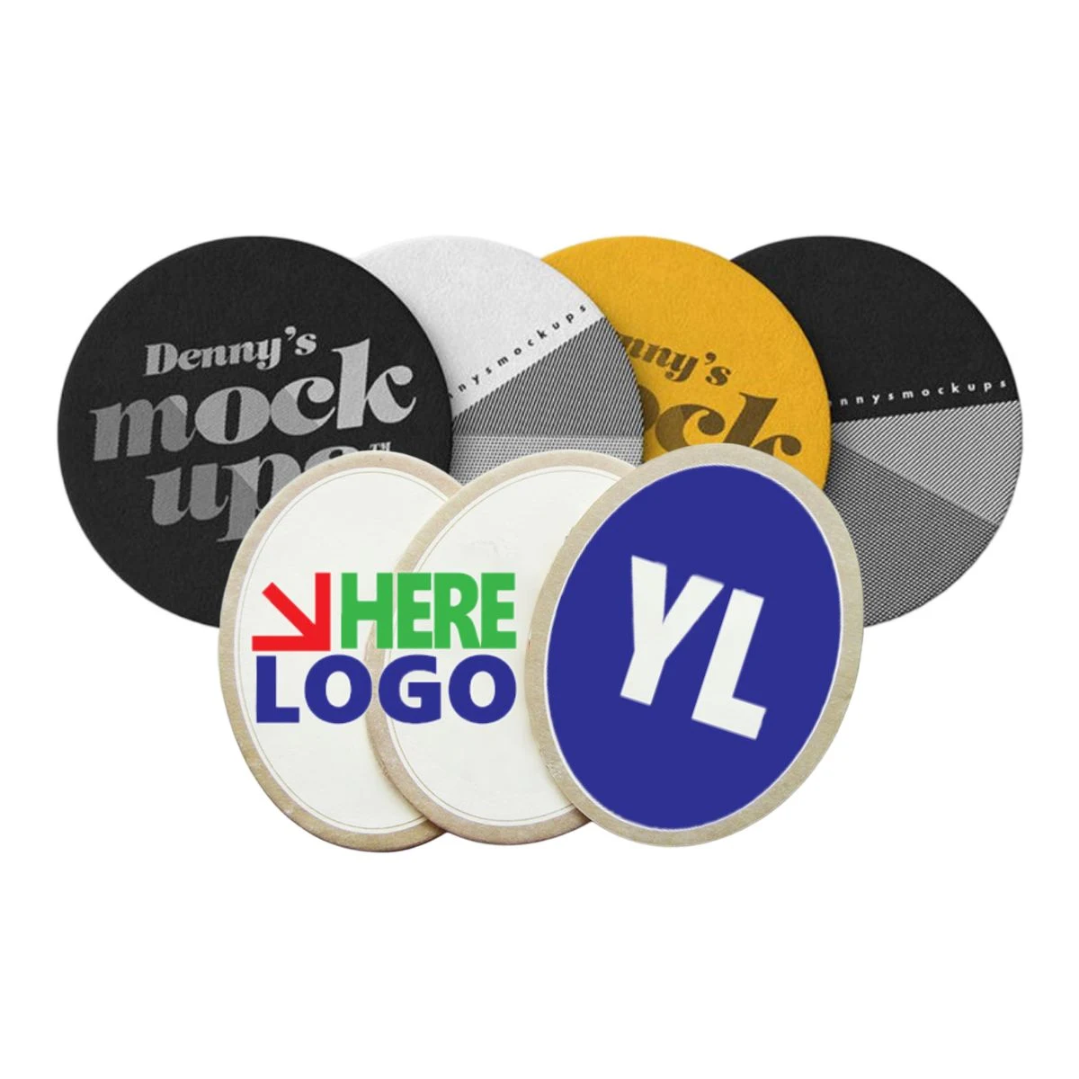 Absorbent Circular Beverage Mat Custom Size 1