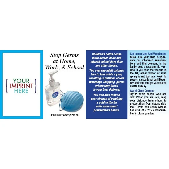 POCKET PAMPHLET - Stop Germs at Home, Work & School Pocket Pamphlet 1