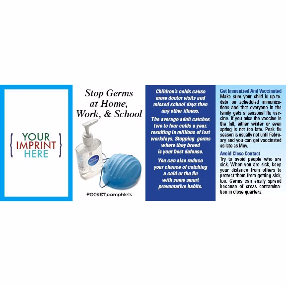 POCKET PAMPHLET - Stop Germs at Home, Work & School Pocket Pamphlet