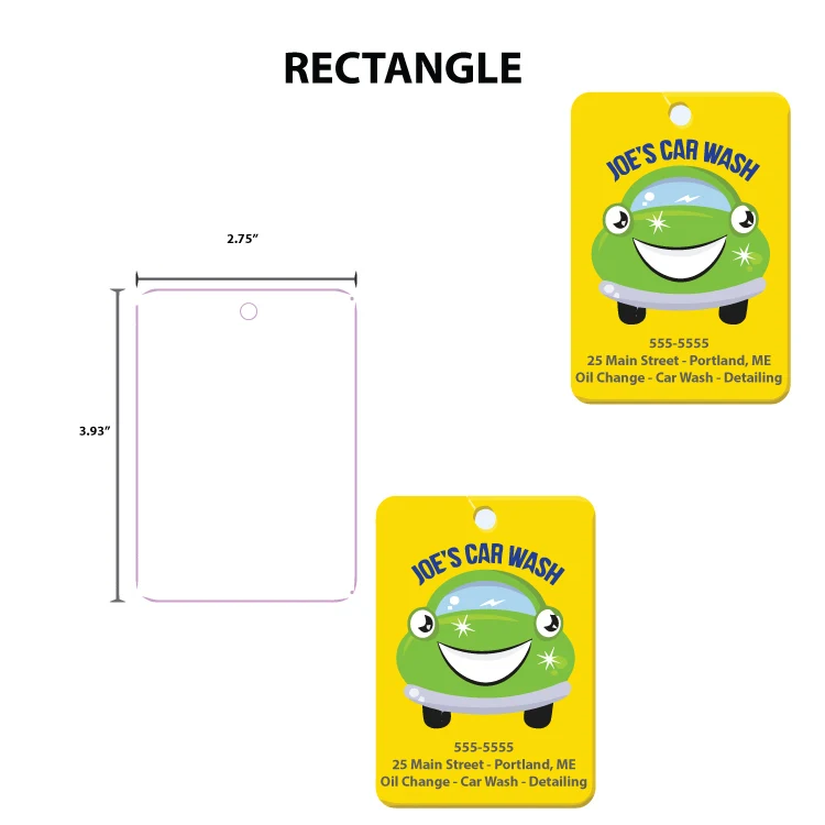 Rectangle Shape Custom Air Fresheners - Top 10 Scents 1