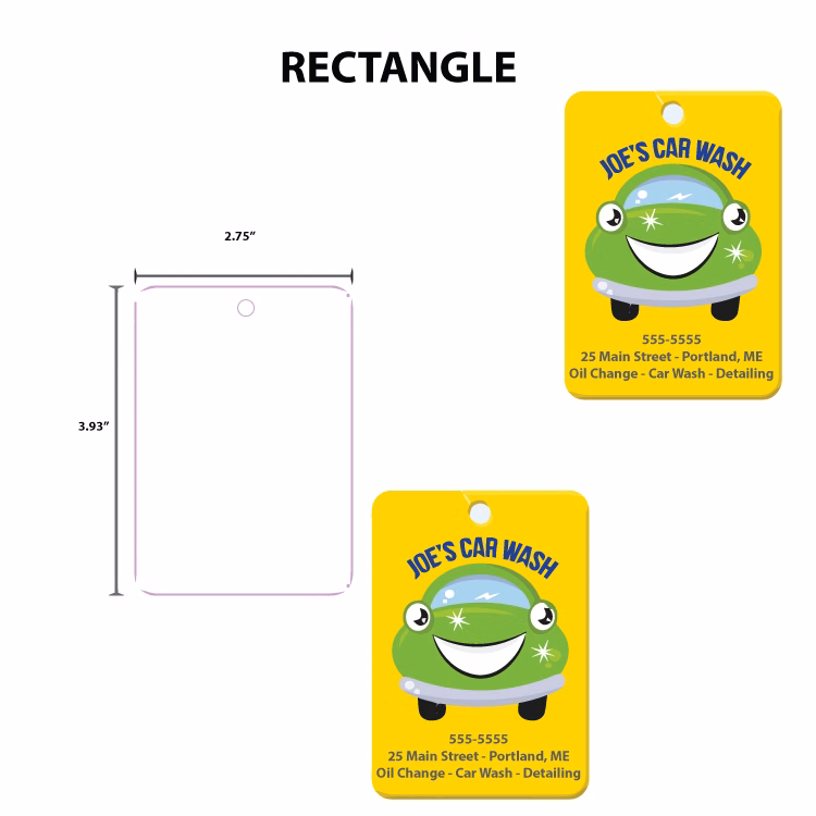 Rectangle Shape Custom Air Fresheners - Top 10 Scents