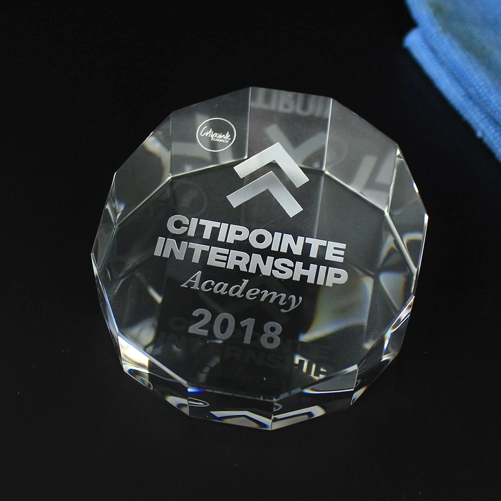 CRYSTAL PRISM PAPERWEIGHT 1