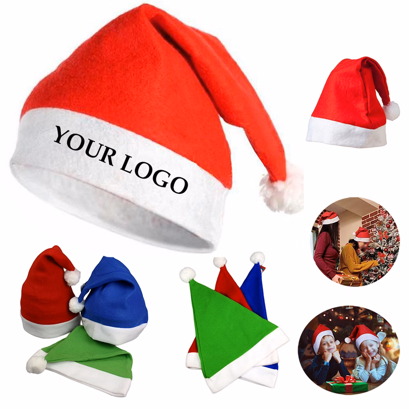 Colorful Deluxe Santa Fuzzy Hat