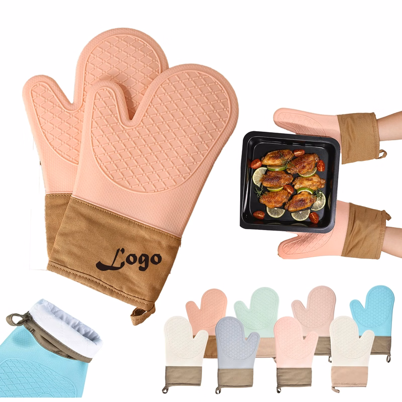 Dual-Color Silicone Oven Mitt