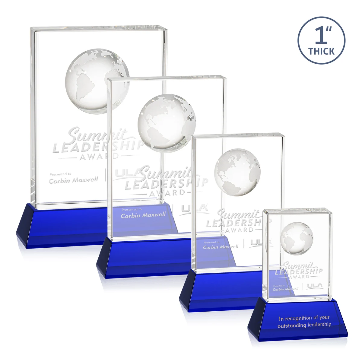 Ambassador Globe Award on Base - Blue 1