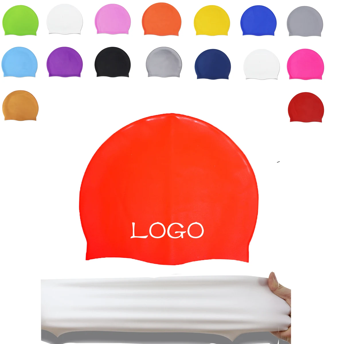 High Elasticity Silicone Swimming Cap 1