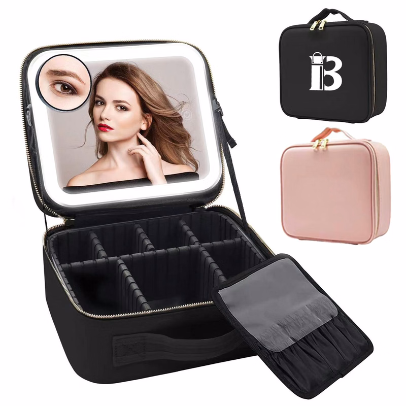 Makeup Bag with Mirror of LED Lighted
