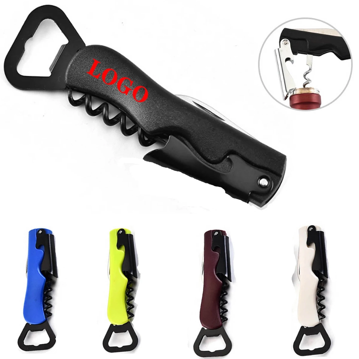 Plastic Handle Bottle Opener Knife 1