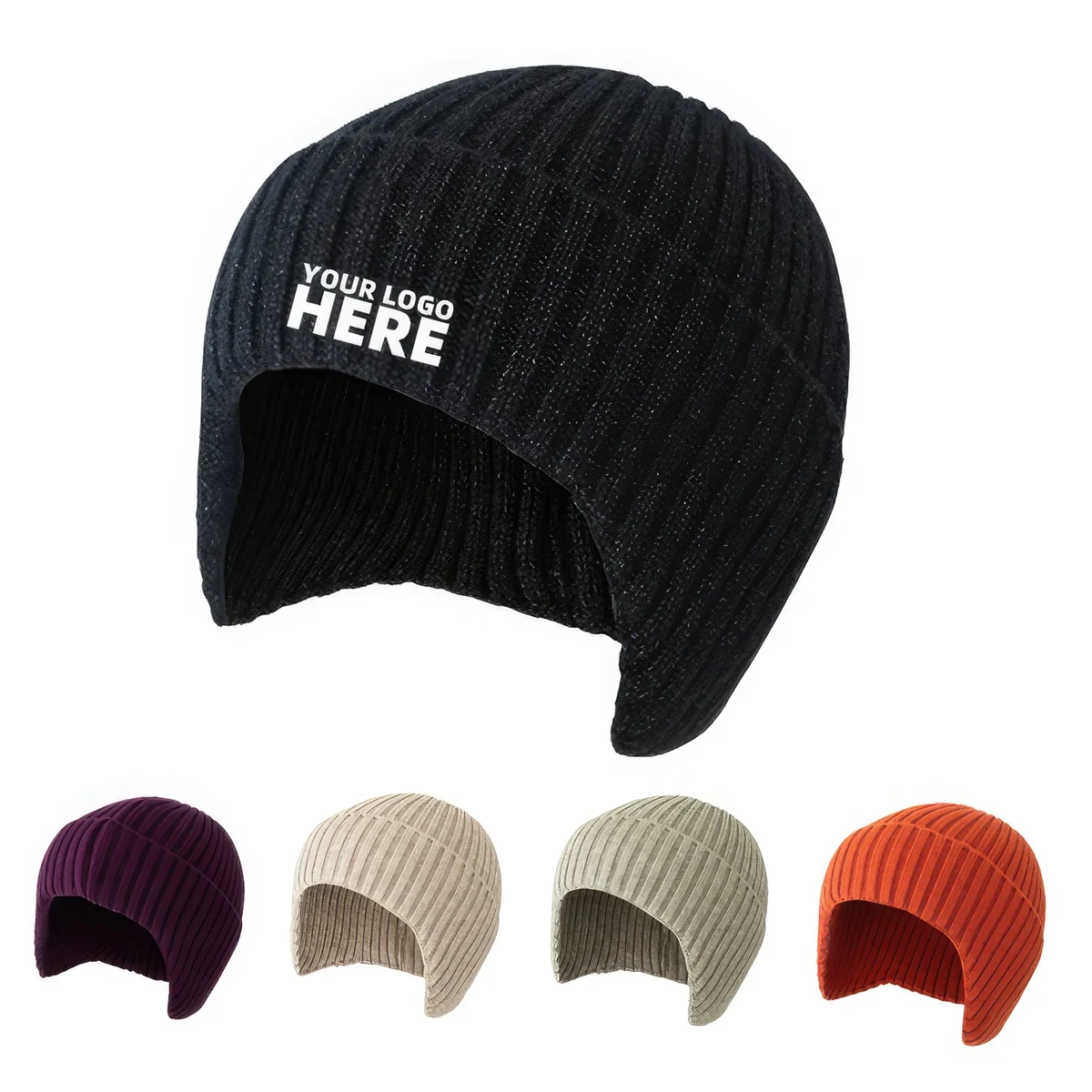 Earflaps Warm Winter Hats Knit Skull Cap 1