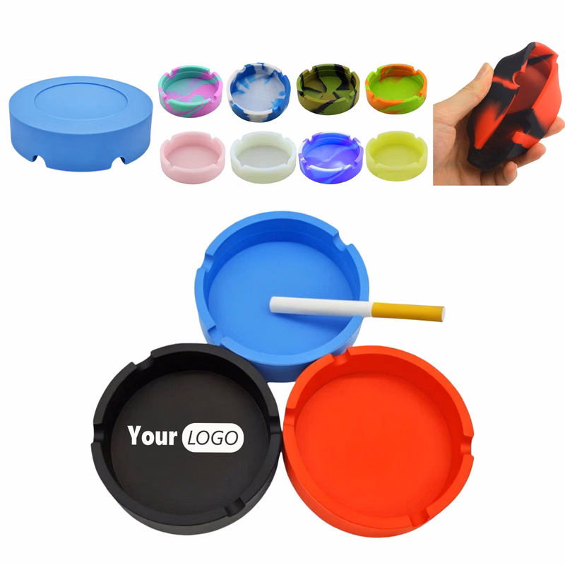 Circular Ashtray Made of Silicone MOQ 50