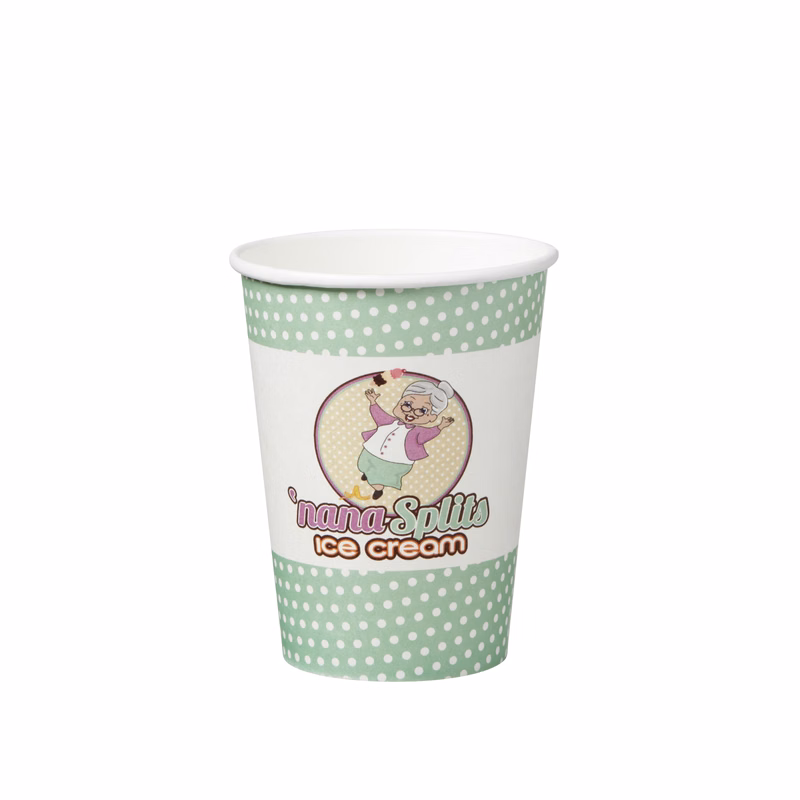 12 oz White Single Wall Squat Disposable Paper Cup