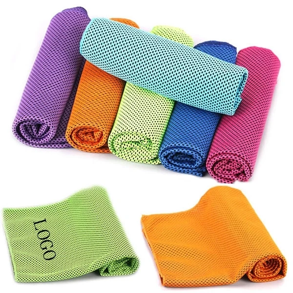 Promotional Microfiber Cooling Towel - 31.5 " x 11.8 " 1