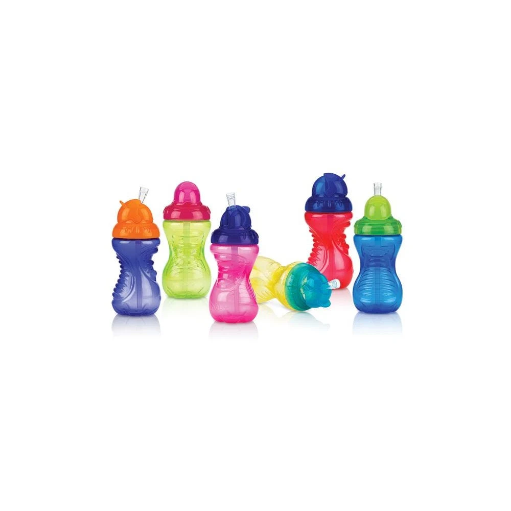 Nuby No-Spill Cups - Assorted Colors 10 oz 2 Pack 1