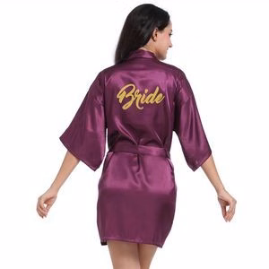 Womens Silk Satin Sleepwear Wedding Party Bride