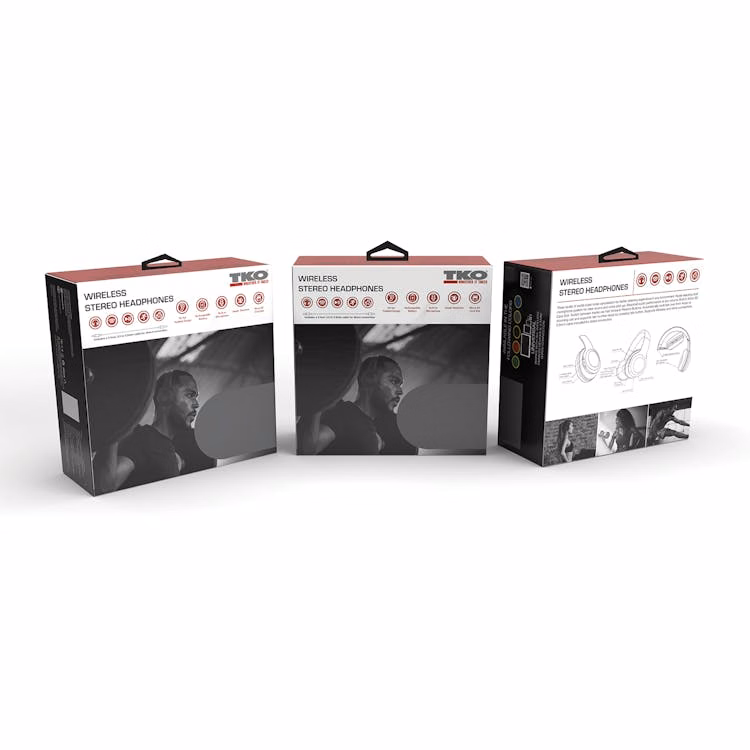 Wireless Stereo Headphones - Foldable Black