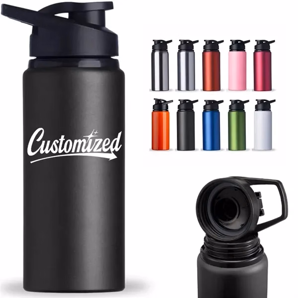 Custom 17 oz Sports Water Bottle with Flip Top Lid — Athletic Wellness Promo