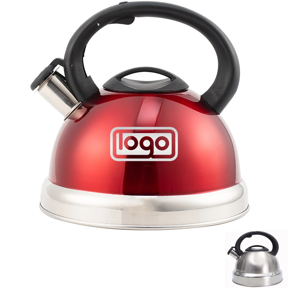 101oz Stainless Steel Blaring Flat Base Kettle 1