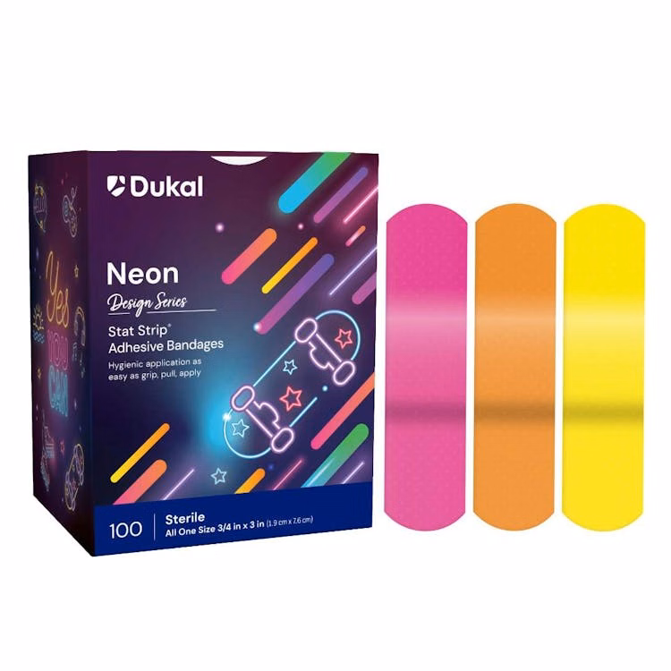 Neon Adhesive Bandages 3/4" x 3"