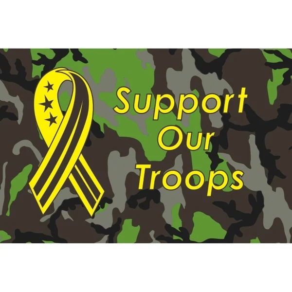 Support Our Troops Nylon Flag - Camouflage 1