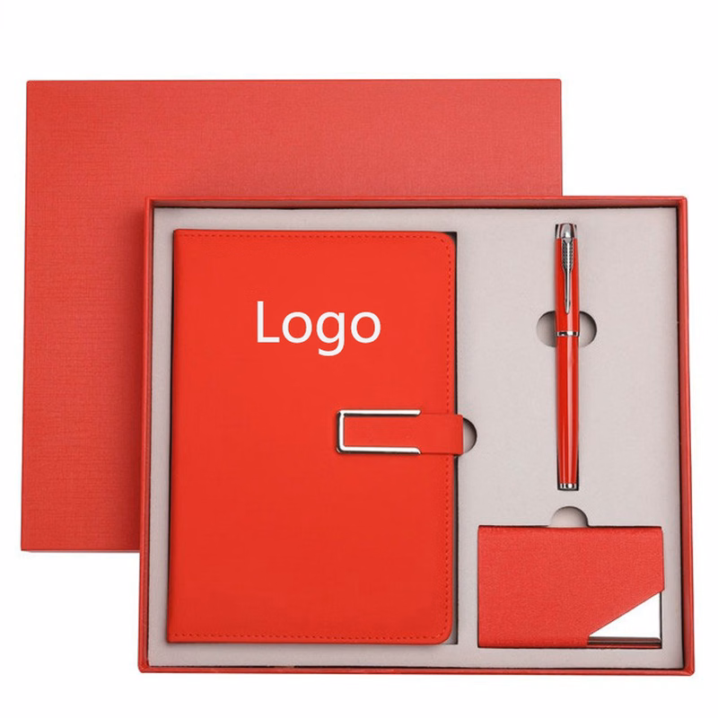 Leather Business Notebook Gift Set