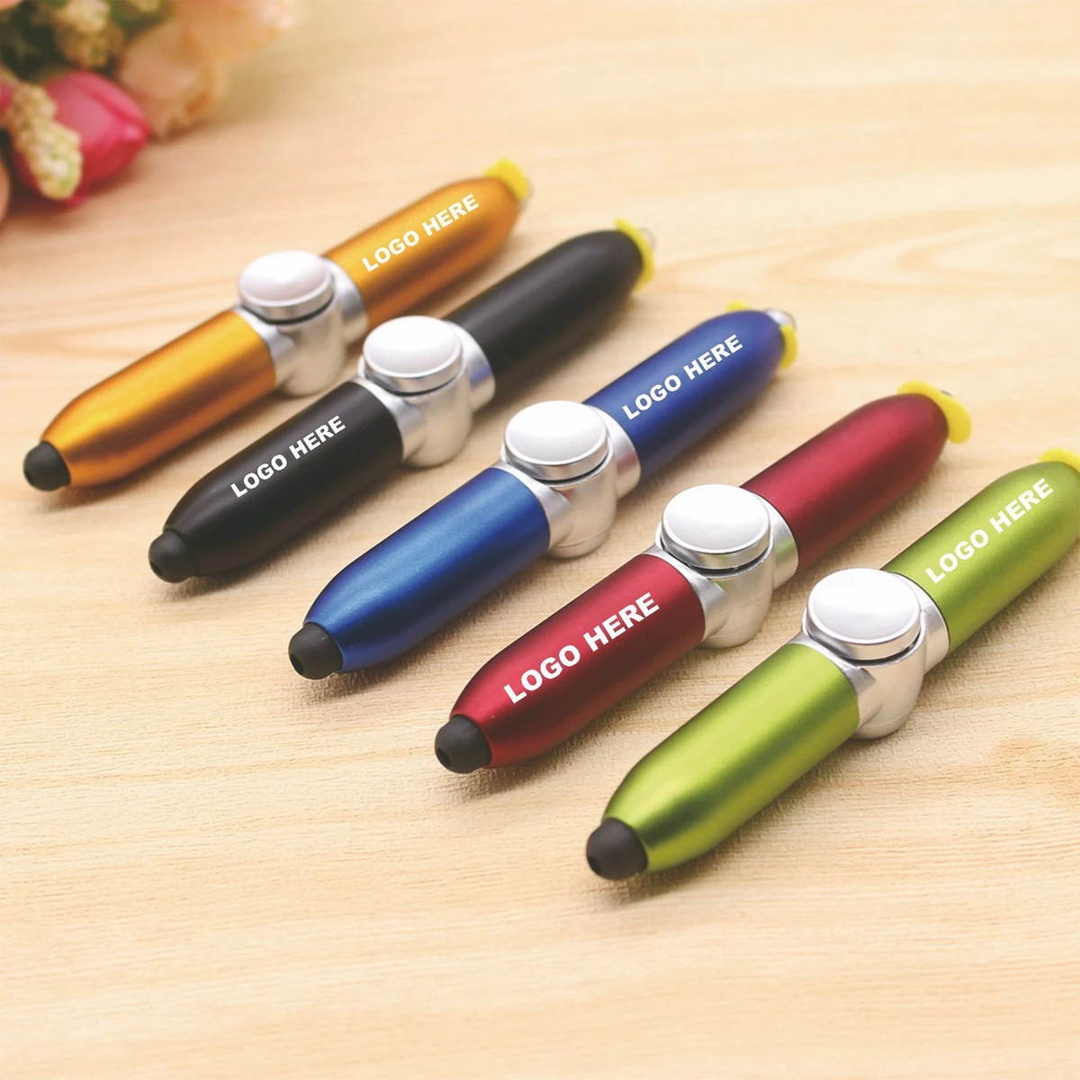 Creative Multifunction Fidget Spinner Pen With Led 1