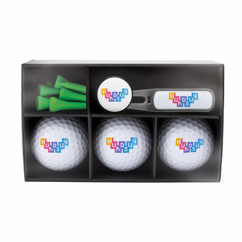 Bent Tab Combo Box - Divot Tool, Marker, 3 Balls & Tees
