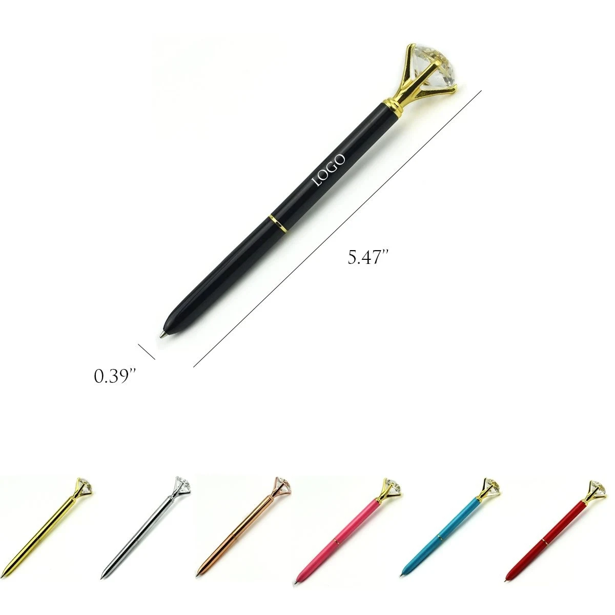 Ballpoint Pens With Imitation Diamond Top 1