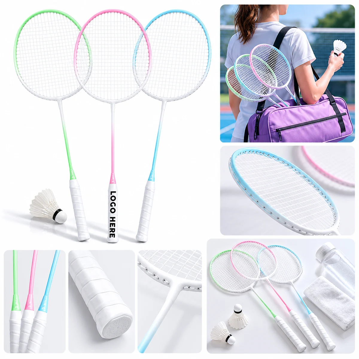 Non-Slip Grip Beginner Badminton Rackets 1