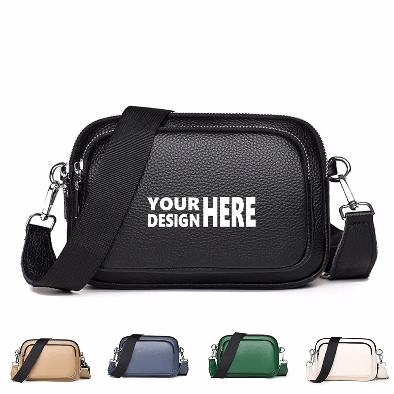 Leather Pocket Crossbody Bag