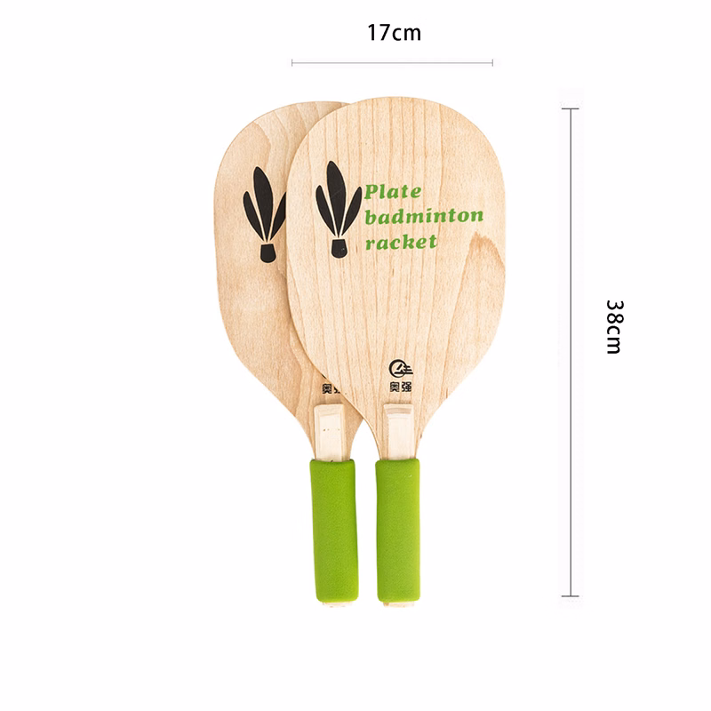 Set of 2 Wood Pickleball Paddles Beach Tennis Racket