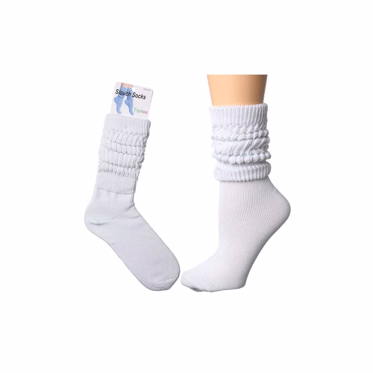 Women's Tipi Toe Slouch Crew Boot Socks White 9-11 1 Pack