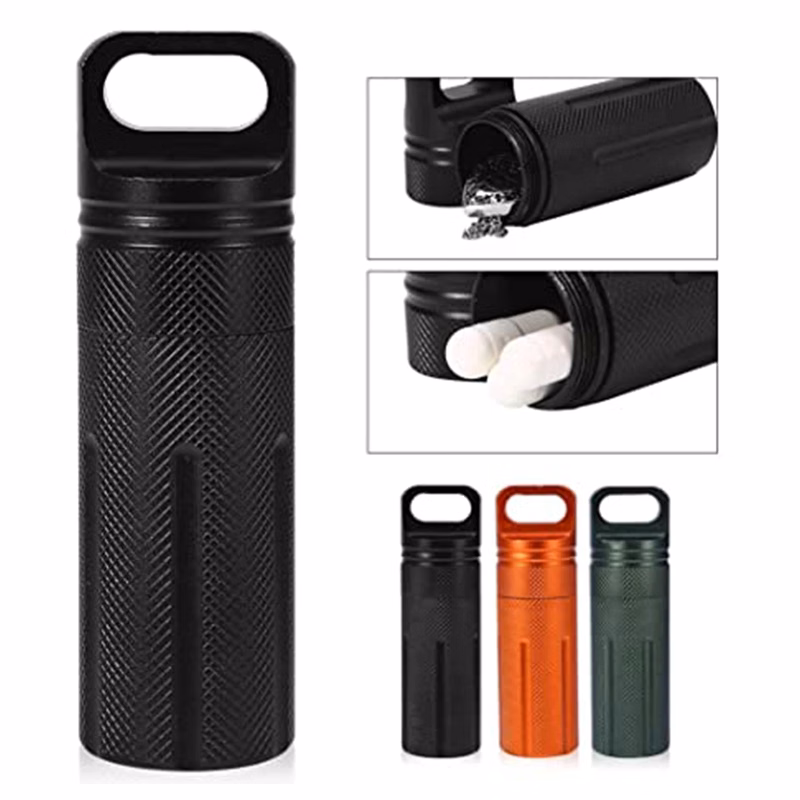 Waterproof Aluminium Alloy Medicine Bottle For Outdoor