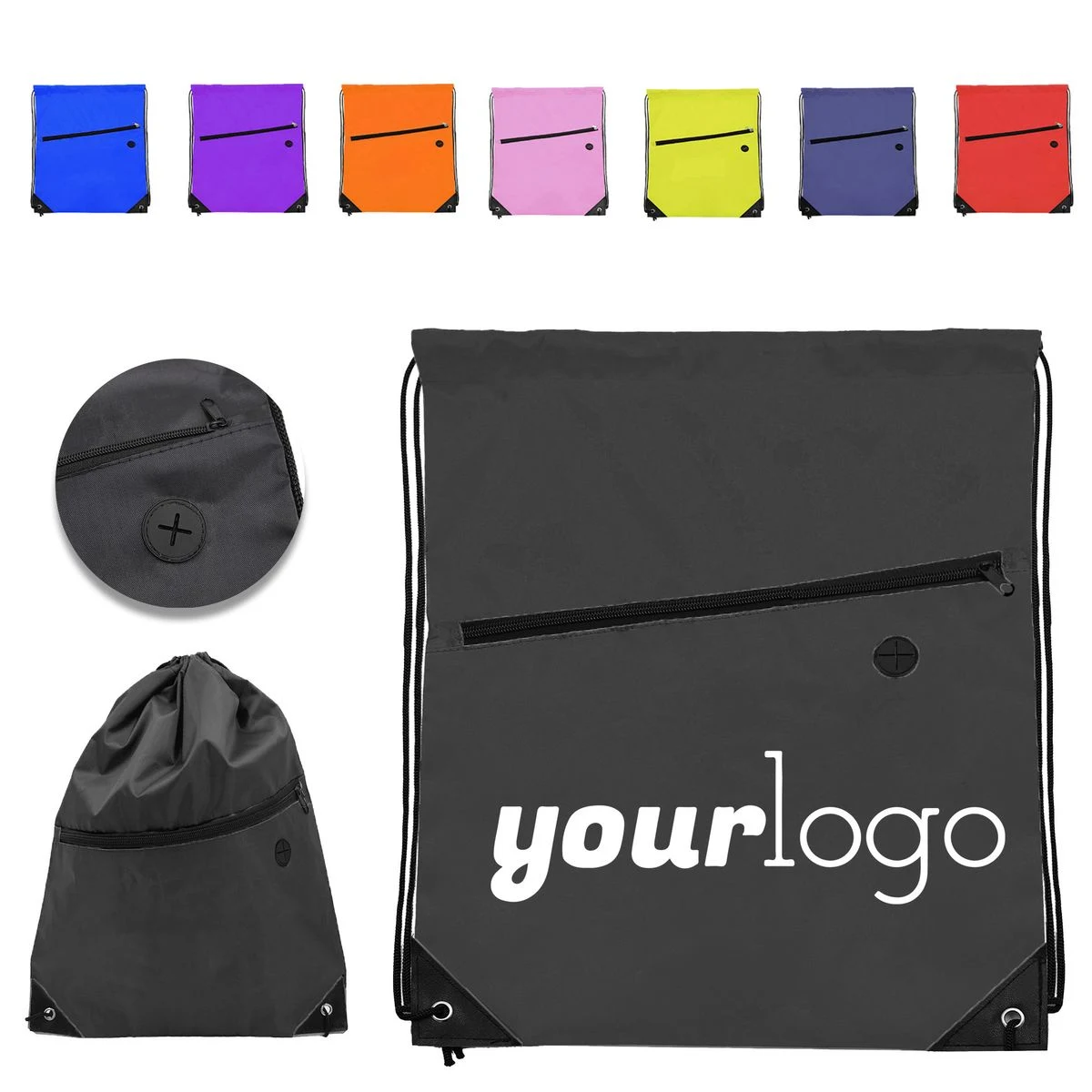 Reinforced Polyester Drawstring Carry Bag 1