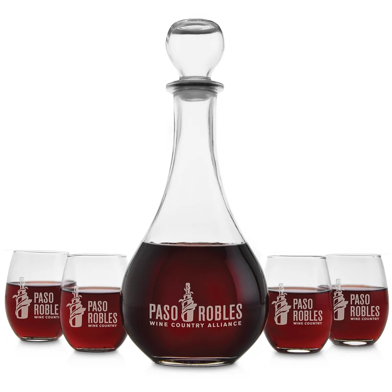 Carafe Gift Set - Deep Etched 1