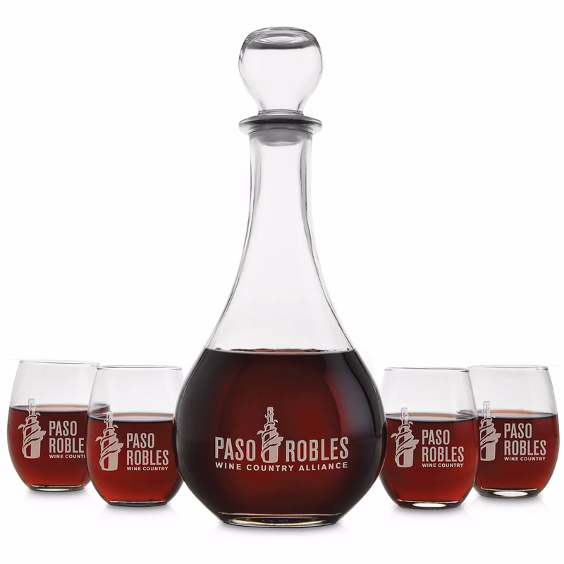 Carafe Gift Set - Deep Etched
