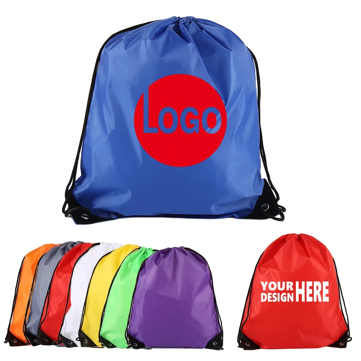 Sport Polyester Drawstring Backpack Bag MOQ100 1