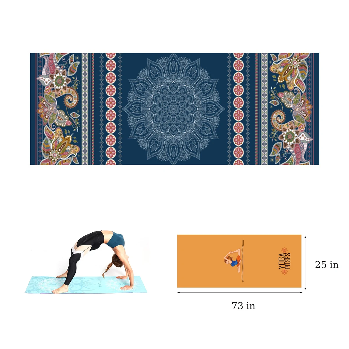 Custom Microfiber Yoga Towel Mat 1
