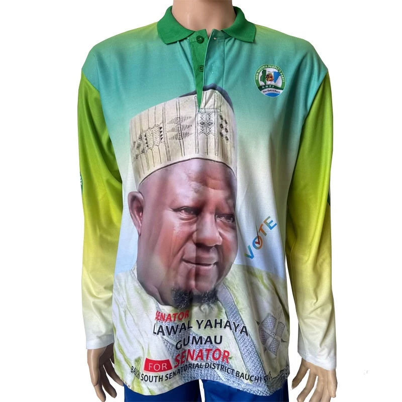 Custom Full Sublimation Performance Long Sleeve Polo 1