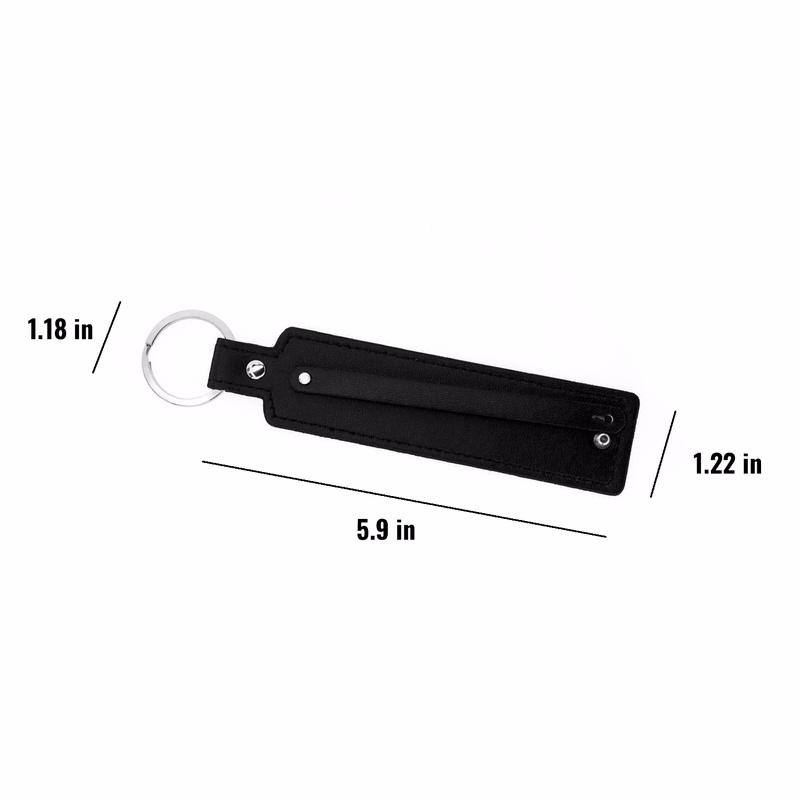Loop Pu Leather Metal Keychain
