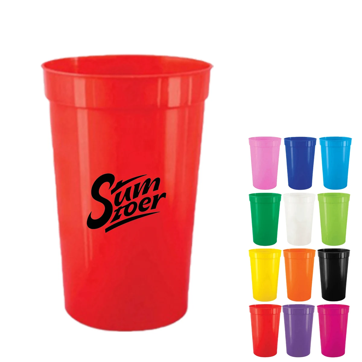 16oz Plastic Stadium Cup MOQ 50 1