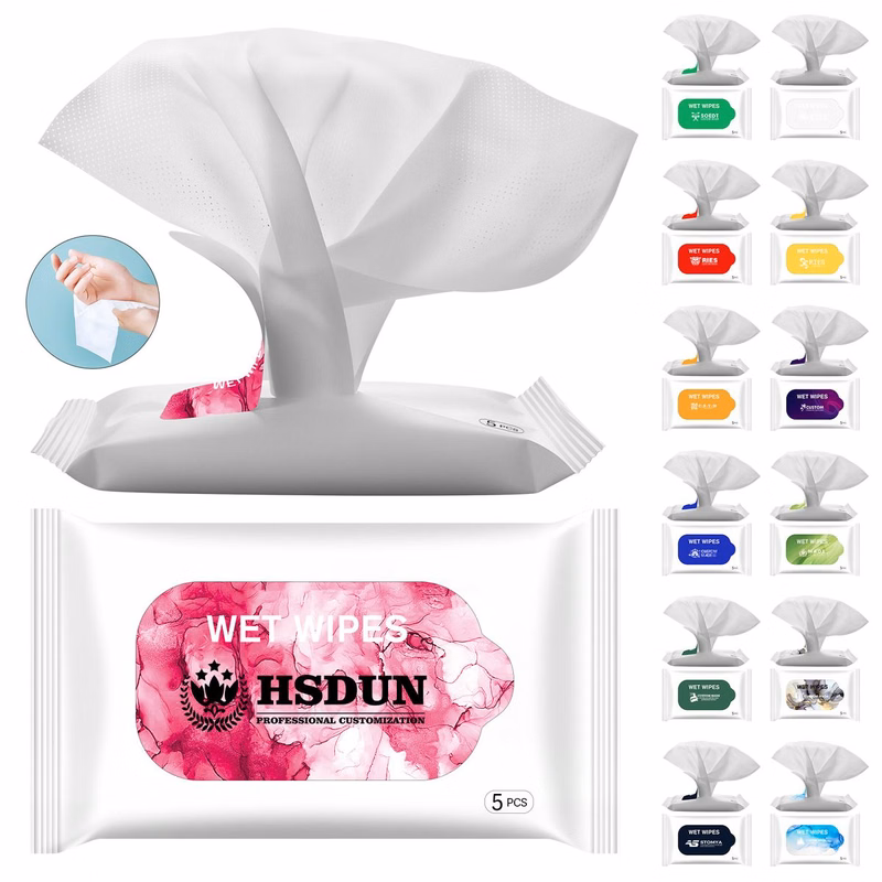 Custom Wet Wipes-5 Sheets/Pack