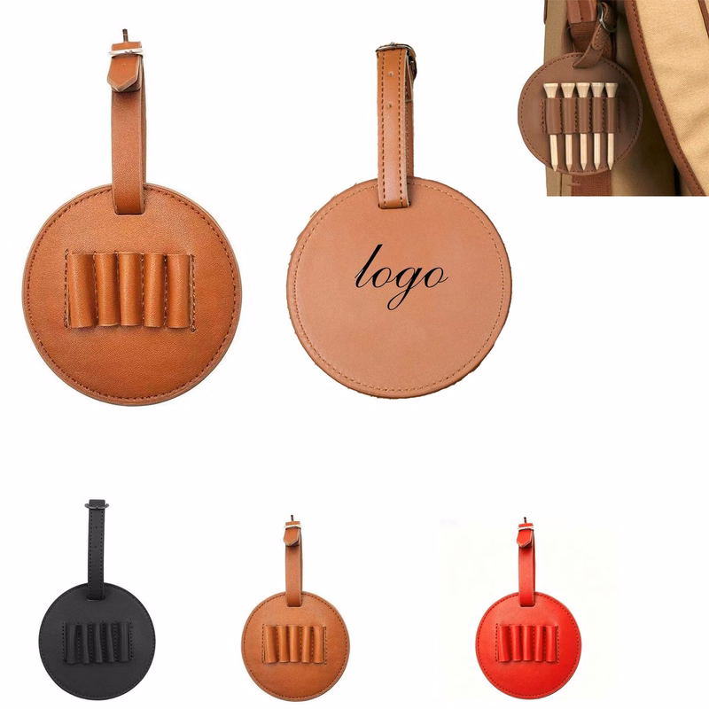 Premium Outdoor Golf Tee Box with Genuine Leather Cover