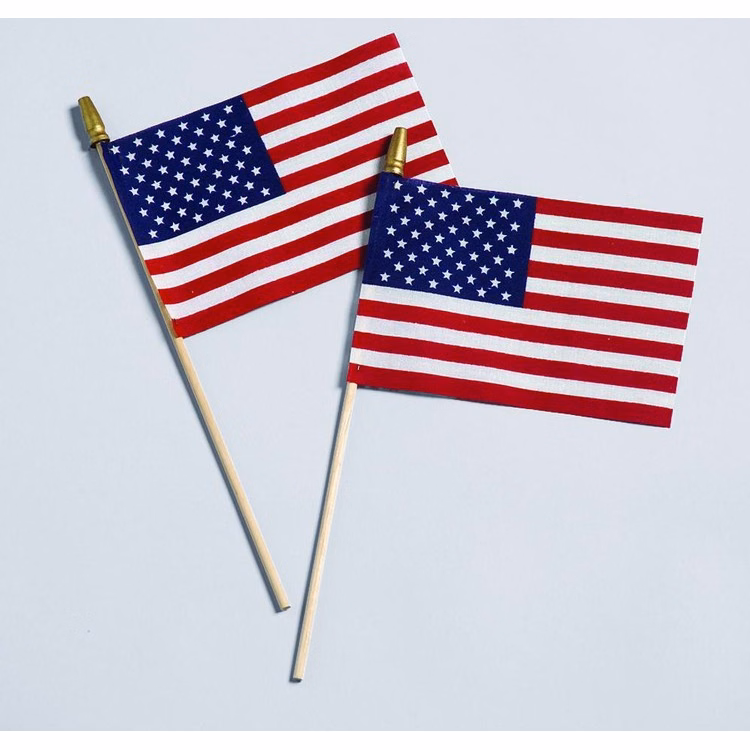 12" x 18" Cotton (No-Fray) Stick Flags