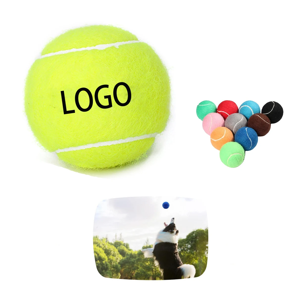 Full Color Pet Tennis Ball Toy MOQ 50pcs 1